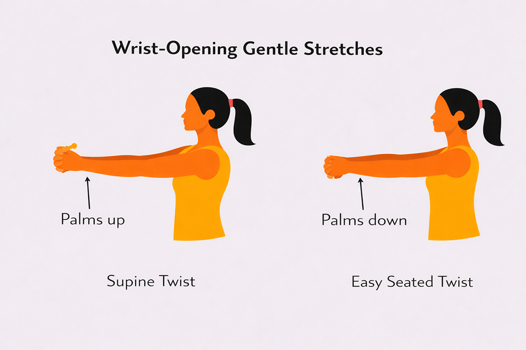 Wrist/opening gentle stretches